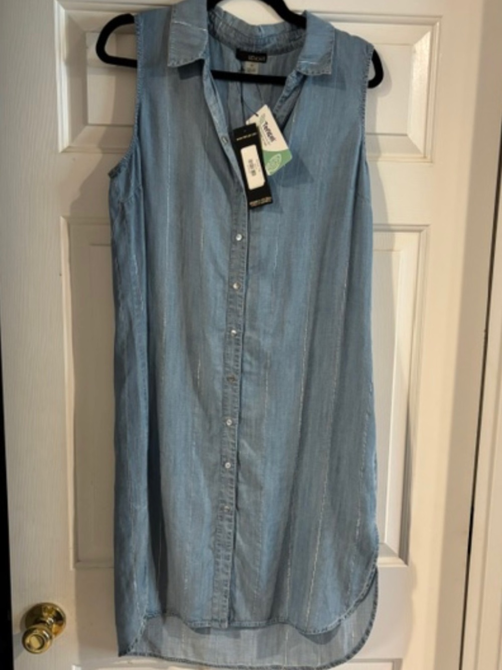 Renuar  (NWT) Blue w/silver thread accent, hi/lo hem- SZ-M